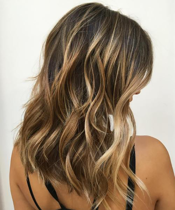18-brown-hair-with-caramel-blonde-balayage - Gayla Hair Designer